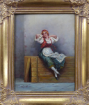 Prof. Bartos - Sitting girl with white shirt