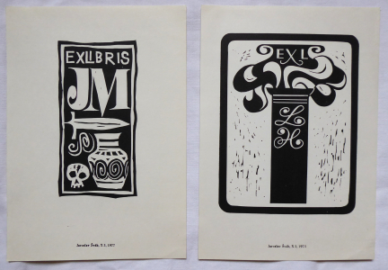 Jaroslav Šváb - Ex libris JM, Ex libris LH (1).JPG